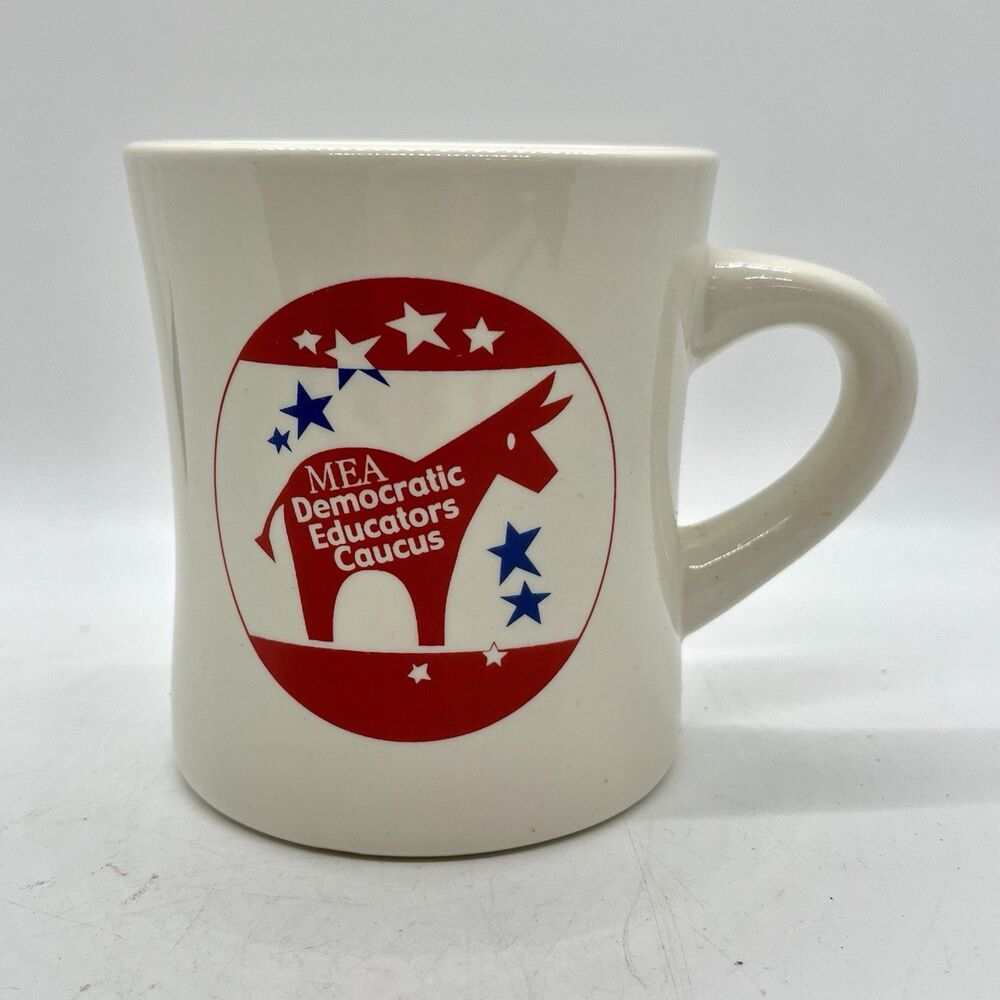 Vintage MEA Democratic Michigan Educators Coffee Mug Donkey